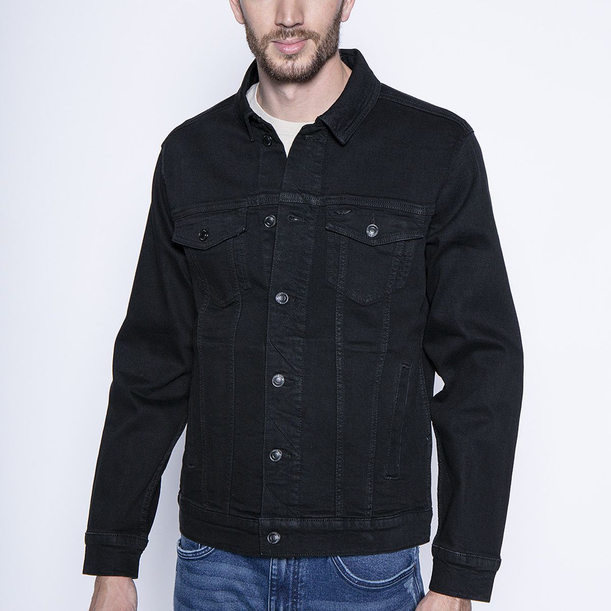 FEROUCH - Jacket Denim Basica Fj Negro Ferouch
