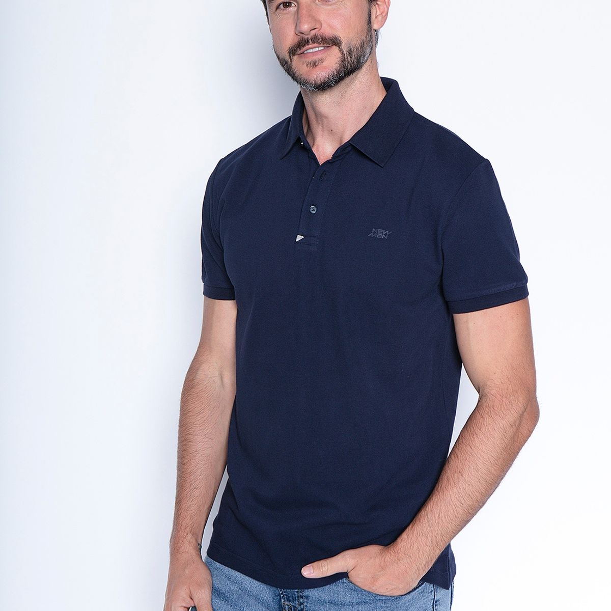 NEW MAN - Polera Roma Azul New Man