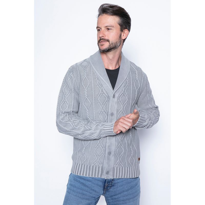 NEW MAN - Cardigan Paris Gris New Man