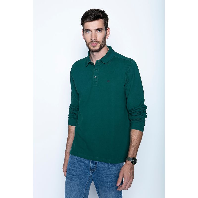FEROUCH - Polera Polo Ml Verde Ferouch