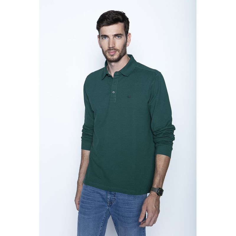FEROUCH - Polera Polo Ml Verde Ferouch