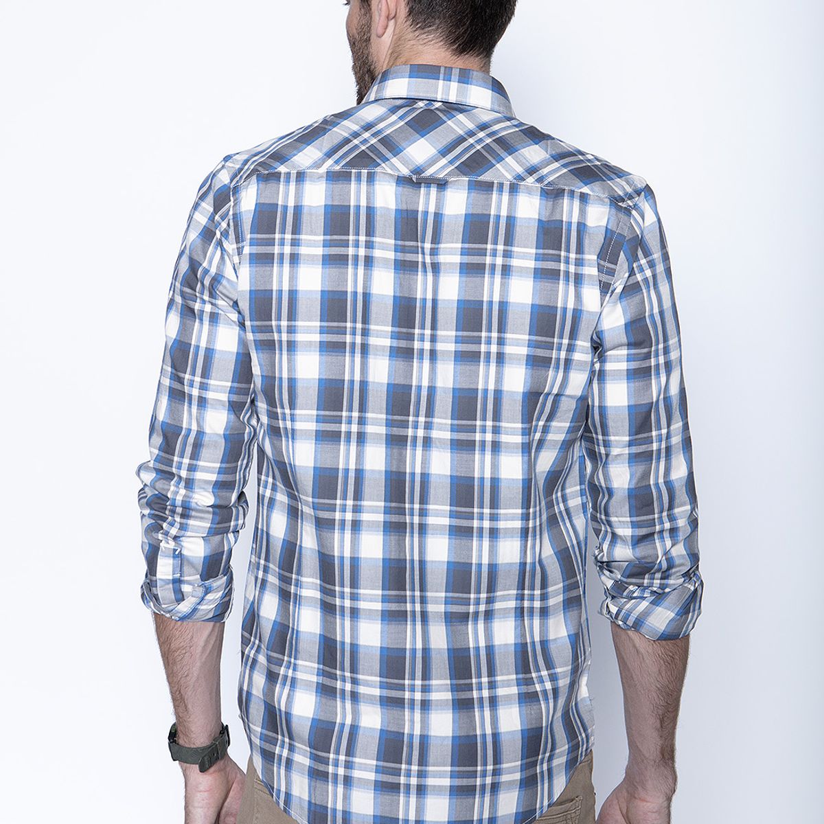 FEROUCH - Camisa Check California Fj Azul Ferouch