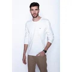 FEROUCH - Polera Basica Ml Blanco