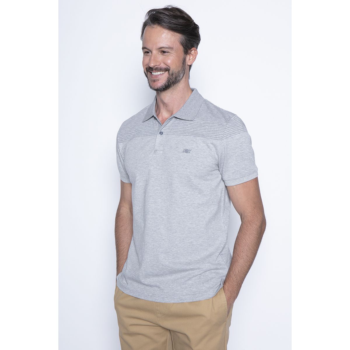 NEW MAN - Polera Milan Gris New Man