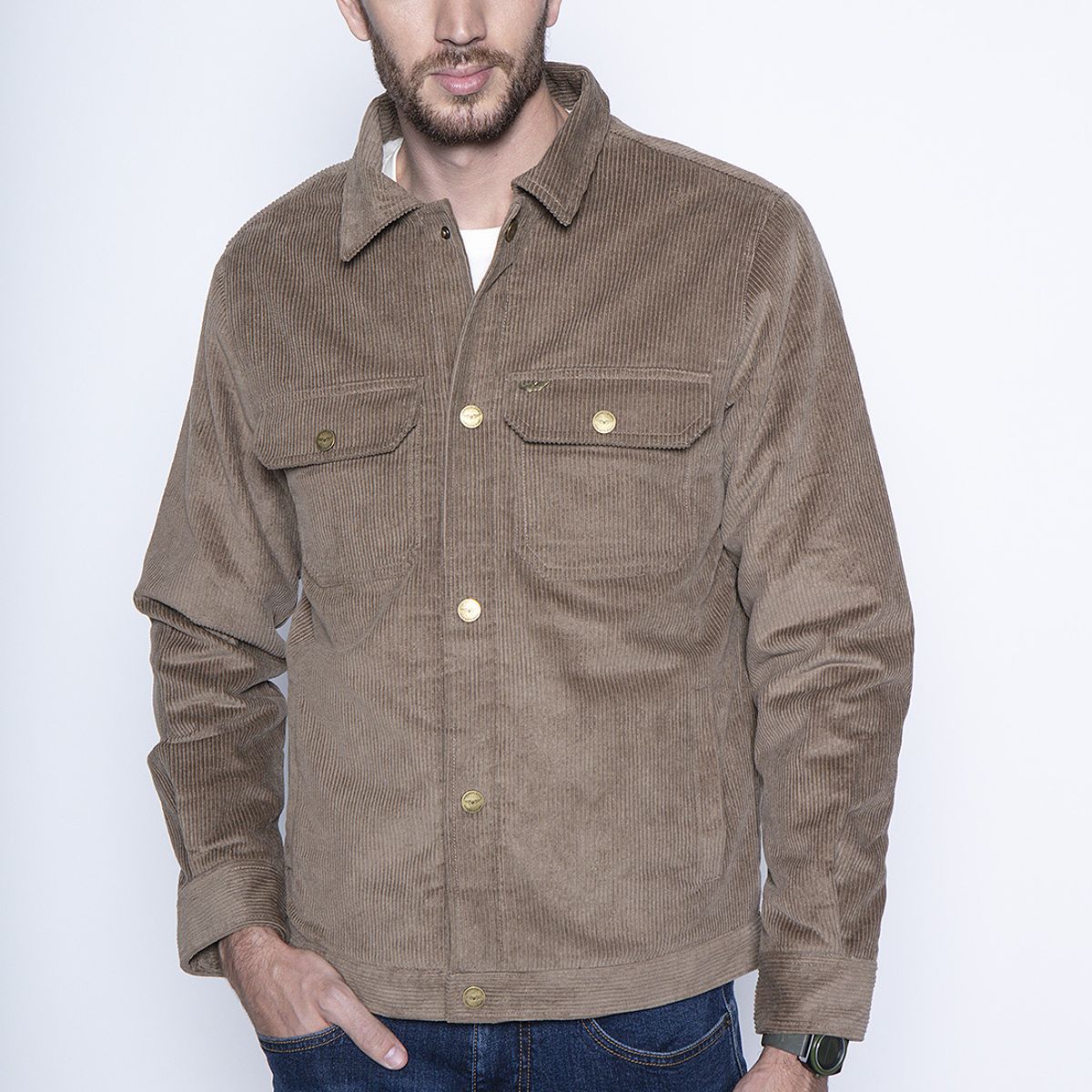 FEROUCH - Chaqueta Sport Corduroy Fj Café Ferouch