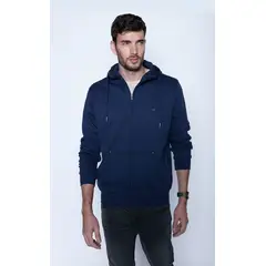 FEROUCH - Poleron Basico Full Zipper Azul