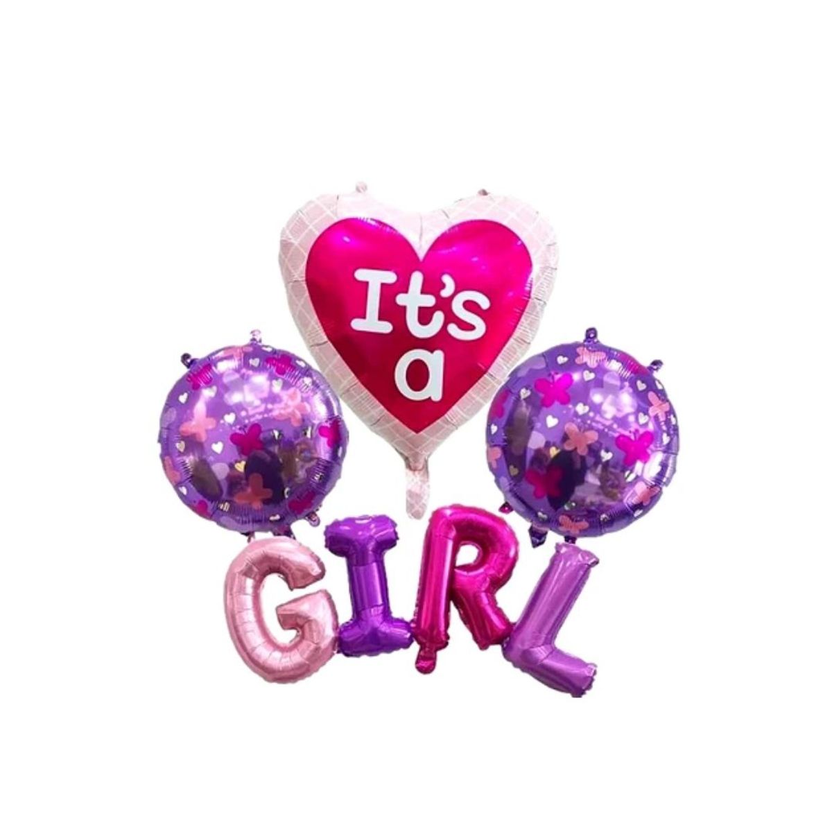GENERICO - Set De Globos Its A Girl 7pcs