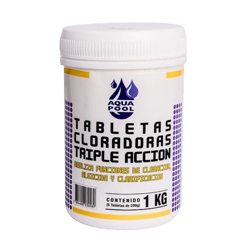 GENERICO - CLORO TABLETA TRIPLE ACCIÓN 1 KG AQUAPOOL