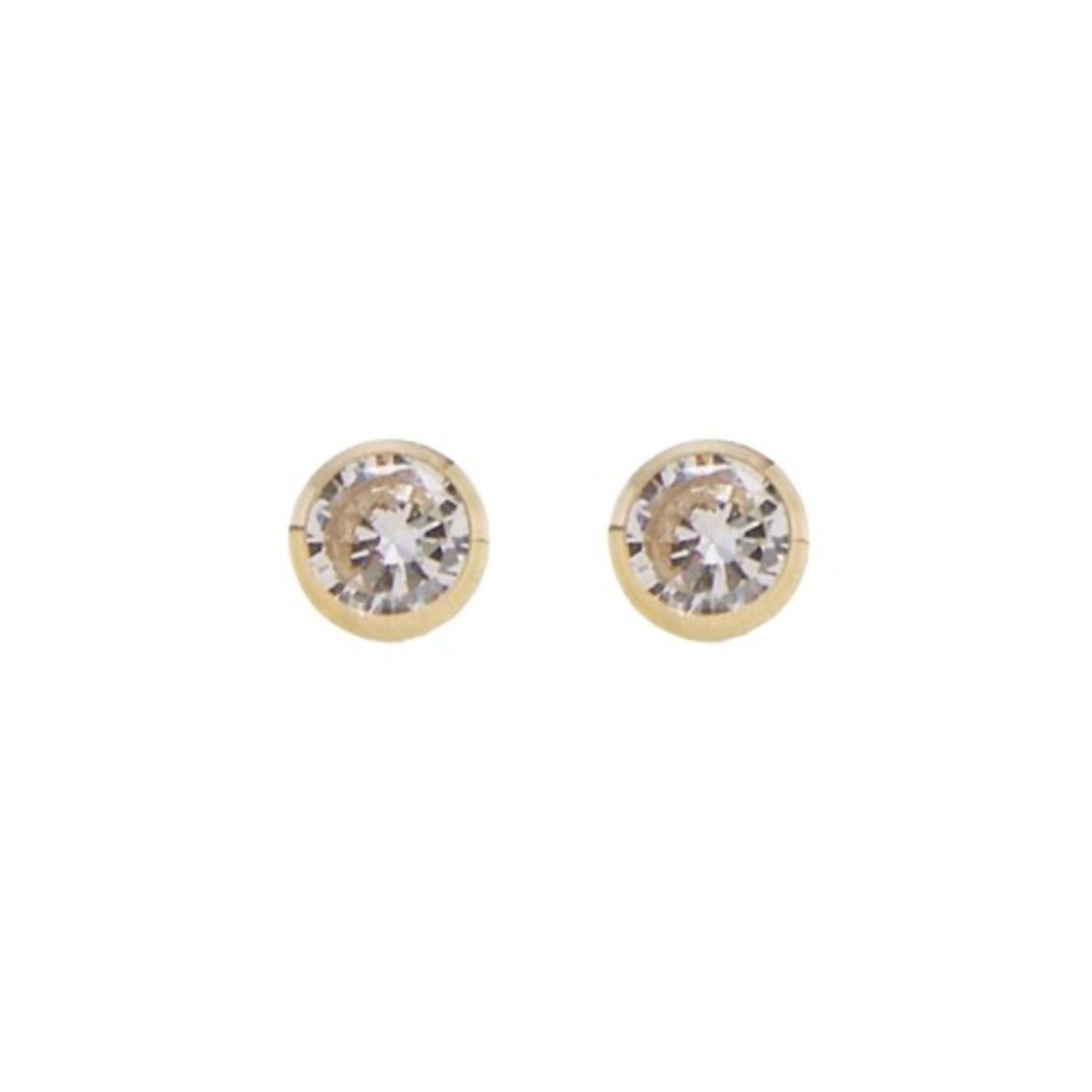 JB JOYAS BARON - Aros de Oro 9kt Circonita Punto 3mm