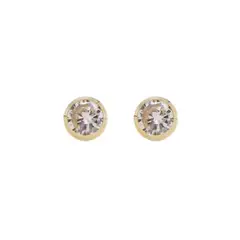 JB JOYAS BARON - Aros de Oro 9kt Circonita Punto 3mm