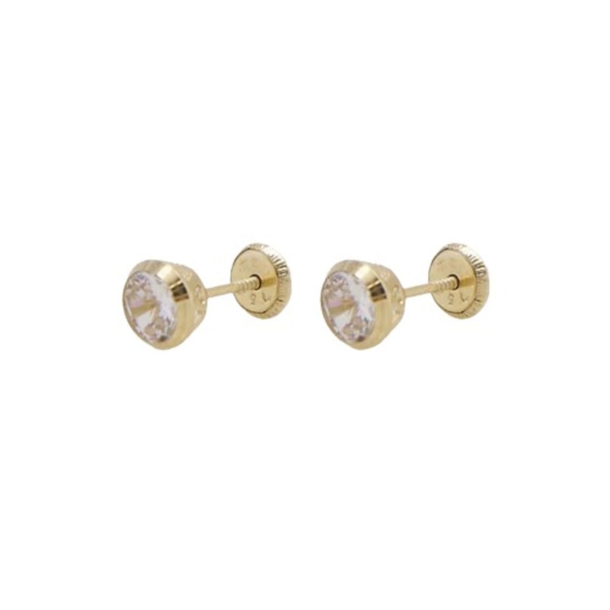 JB JOYAS BARON - Aros de Oro 9kt Circonita Punto 3mm