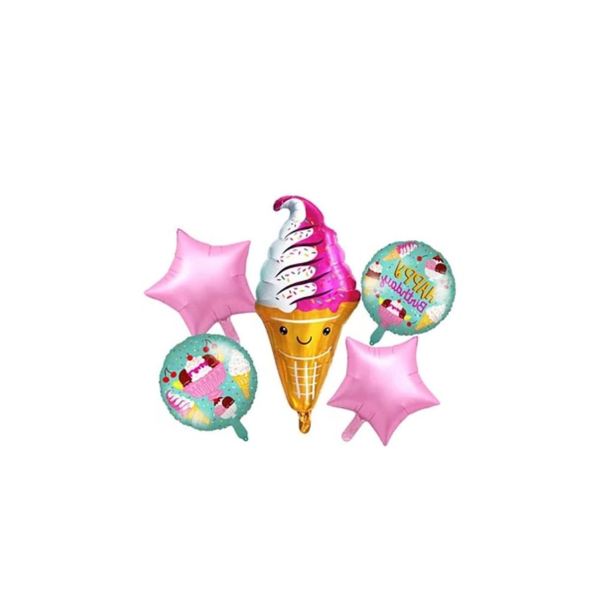 GENERICO - Set De Globos Helado 5pcs