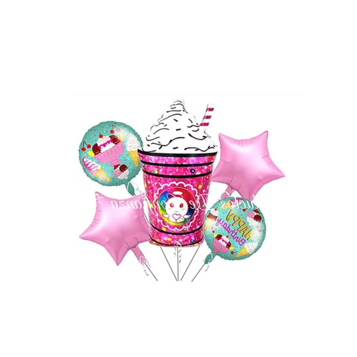 GENERICO - Set De Globos Metálicos Helados 5pcs