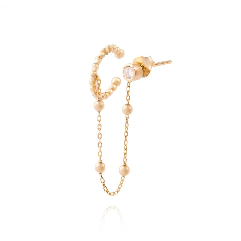 JB JOYAS BARON - Aro piercing de Plata Esterlina 925 Argolla Revestido en Oro 18kt