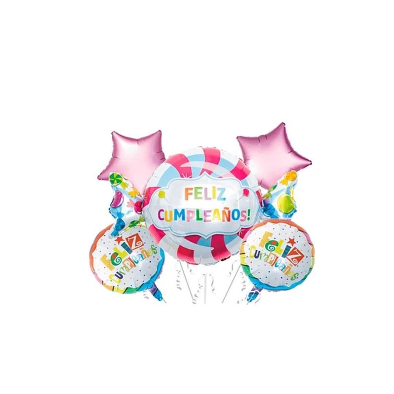 GENERICO - Set De Globos Metálicos Dulces 5pcs