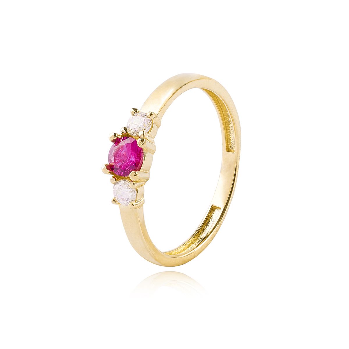 JB JOYAS BARON - Anillos de Oro 18kt Modelo Circón Ruby