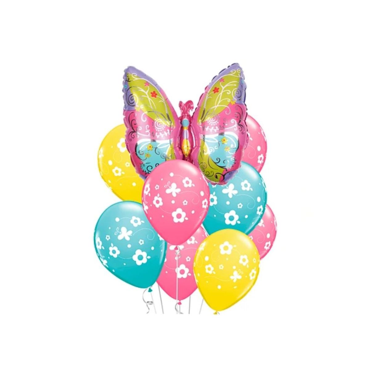 GENERICO - Set De Globos Mariposa 9pcs