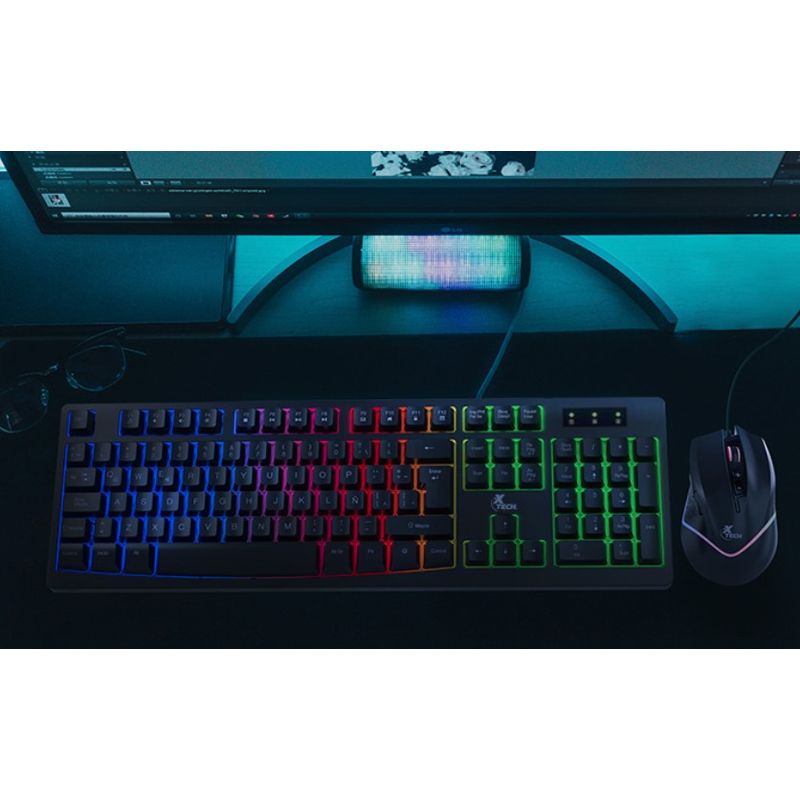 XTECH - Xtech Kit Teclado y Mouse Gaming USB Color Negro