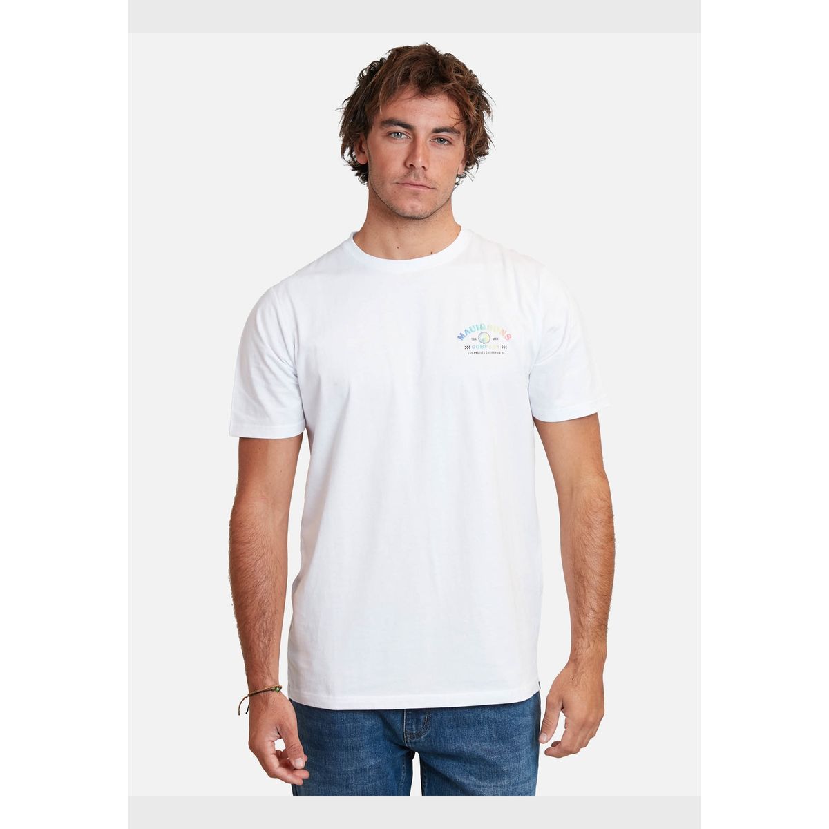 MAUI AND SONS - Polera Gradient Puff Tees Blanco Hombre Maui And Sons