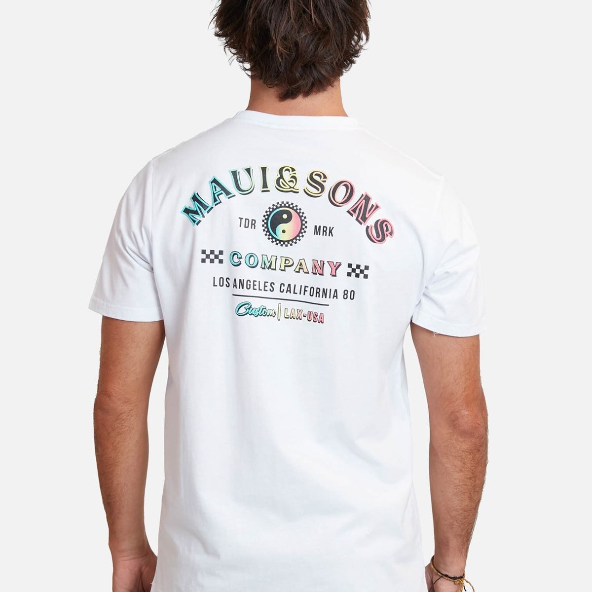 MAUI AND SONS - Polera Gradient Puff Tees Blanco Hombre Maui And Sons