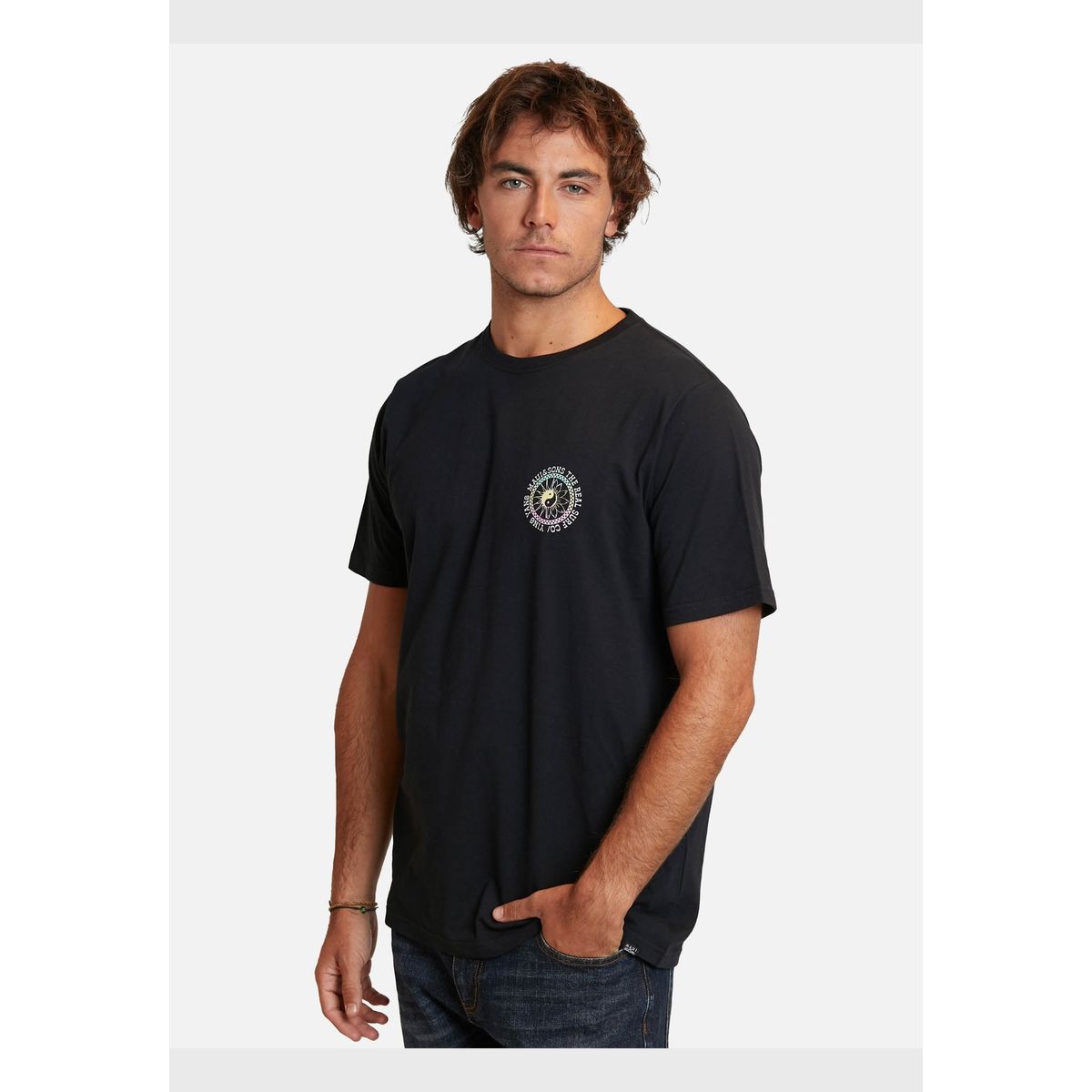 MAUI AND SONS - Polera yinyan surfco ss tees Negro Hombre Maui And Sons