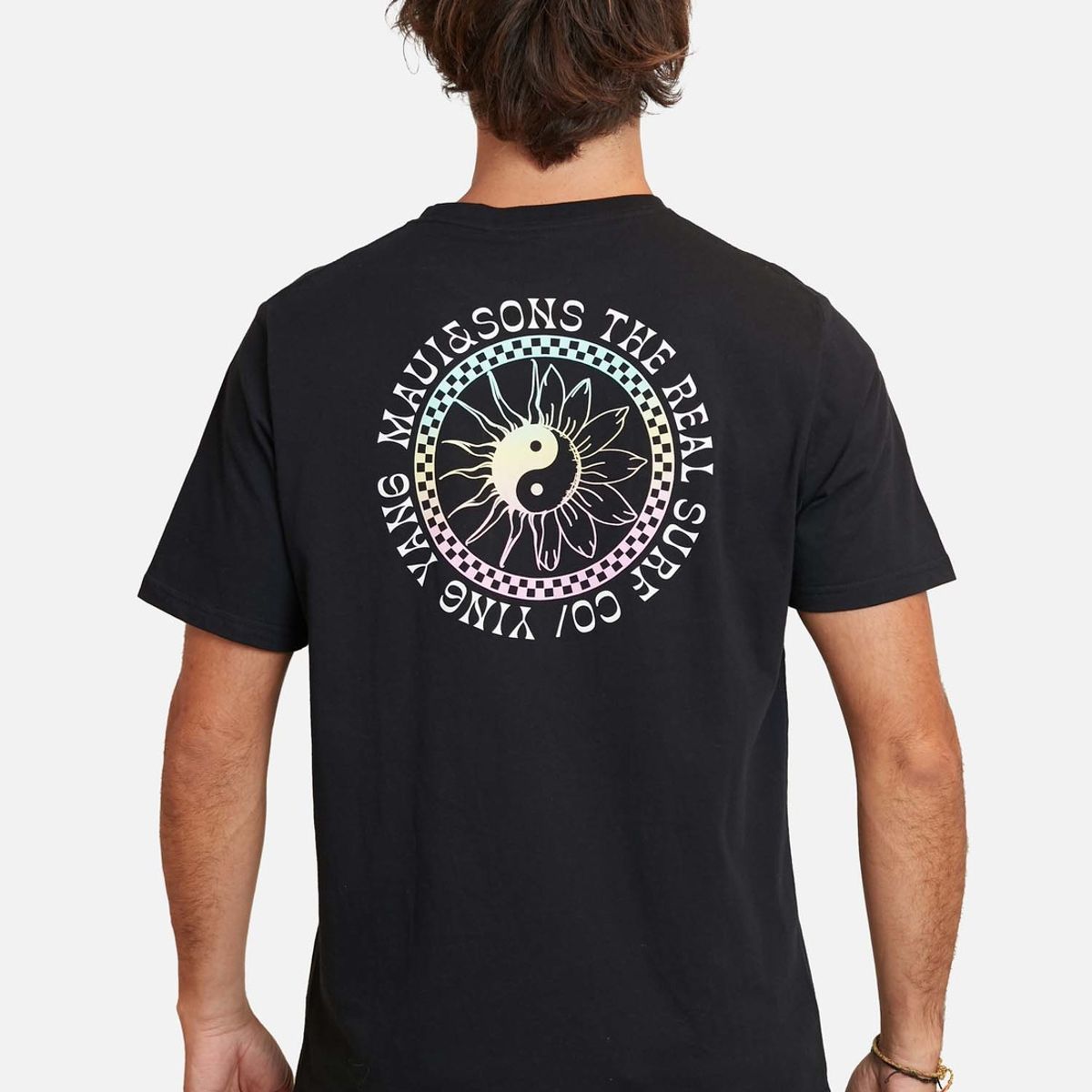 MAUI AND SONS - Polera yinyan surfco ss tees Negro Hombre Maui And Sons