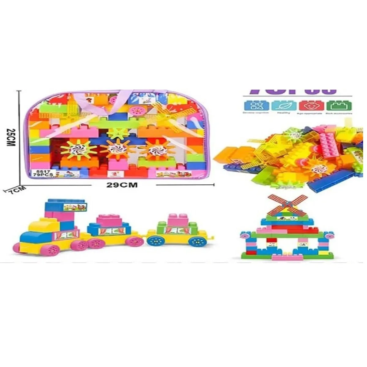 GENERICO - Juego bloques tipo lego 79unds para niños