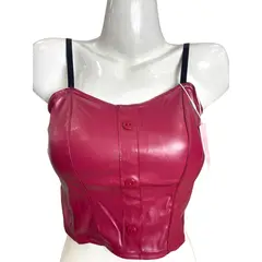 MEDIA LUNA - Crop Top Diseño Kitty con Botones Delanteros