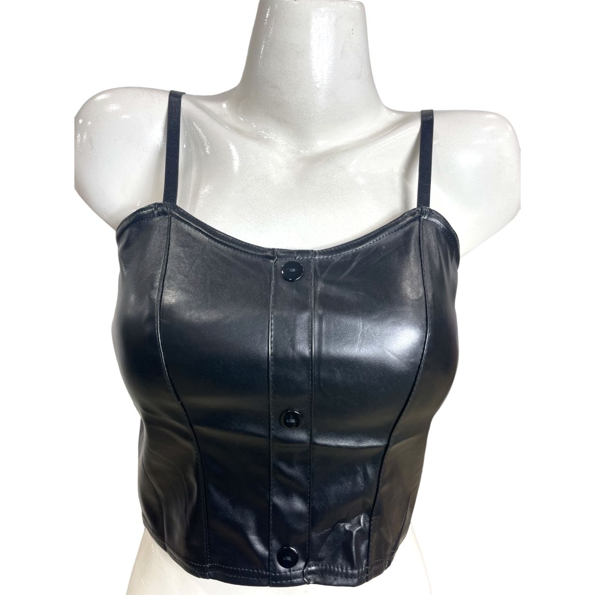 MEDIA LUNA - Crop Top Diseño Kitty con Botones Delanteros