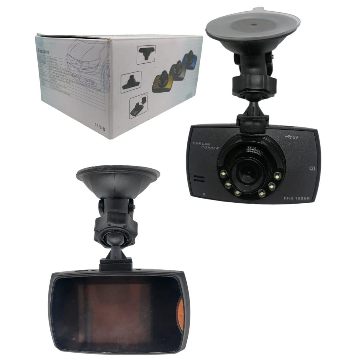GENERICO - Cámara para Automóvil Seguridad Dash Cam Full HD 1080p