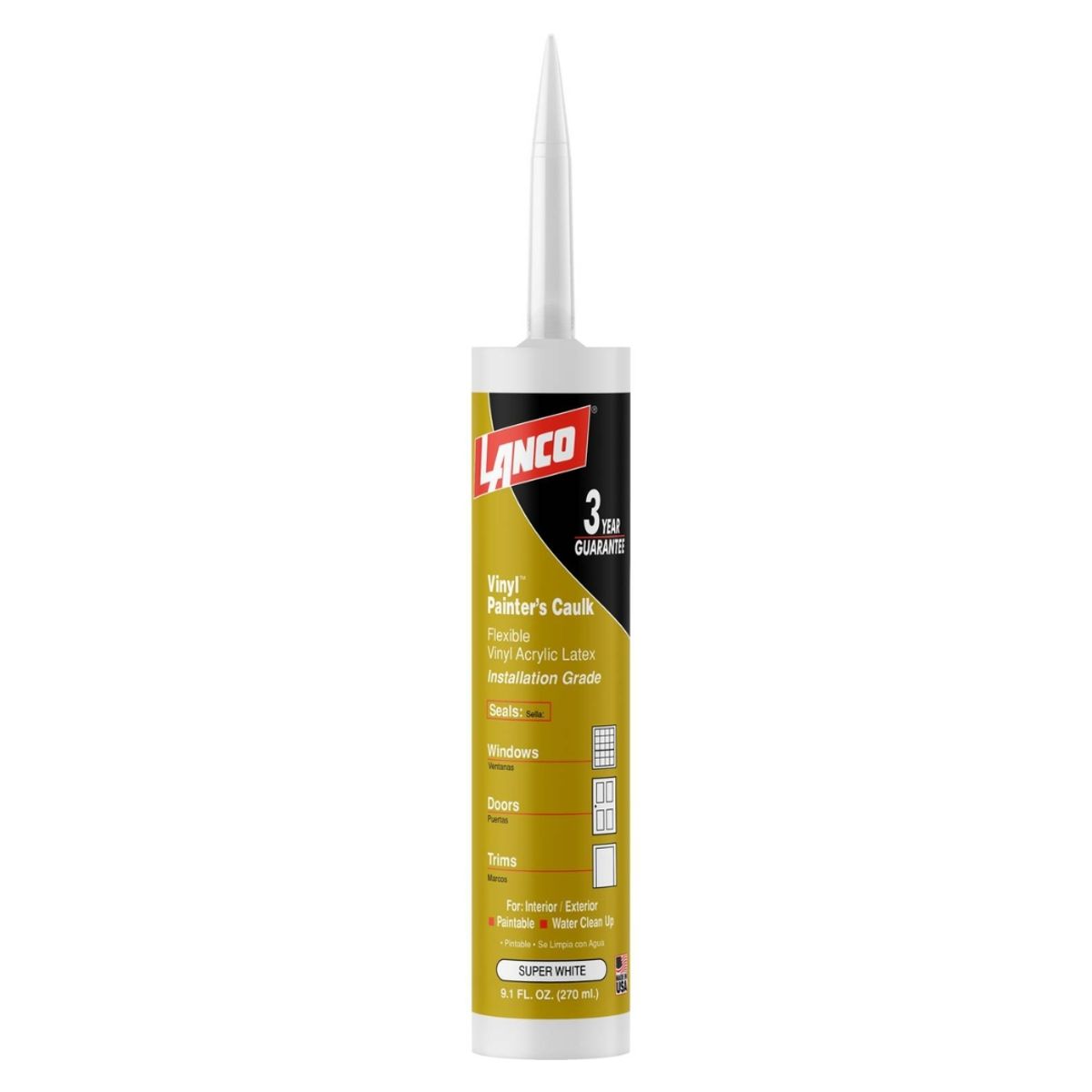 LANCO - 12x Sellador Vinílico Acrílico Pintable Multiuso 300ml Lanco