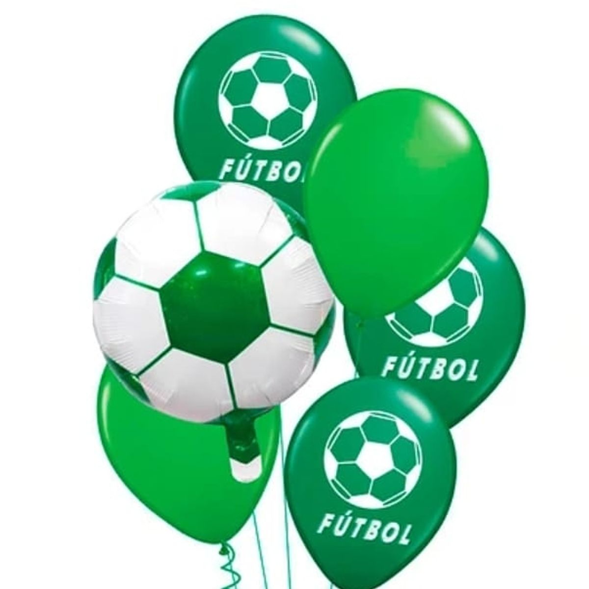 GENERICO - Set Globo Metalico De Futbol 5pcs