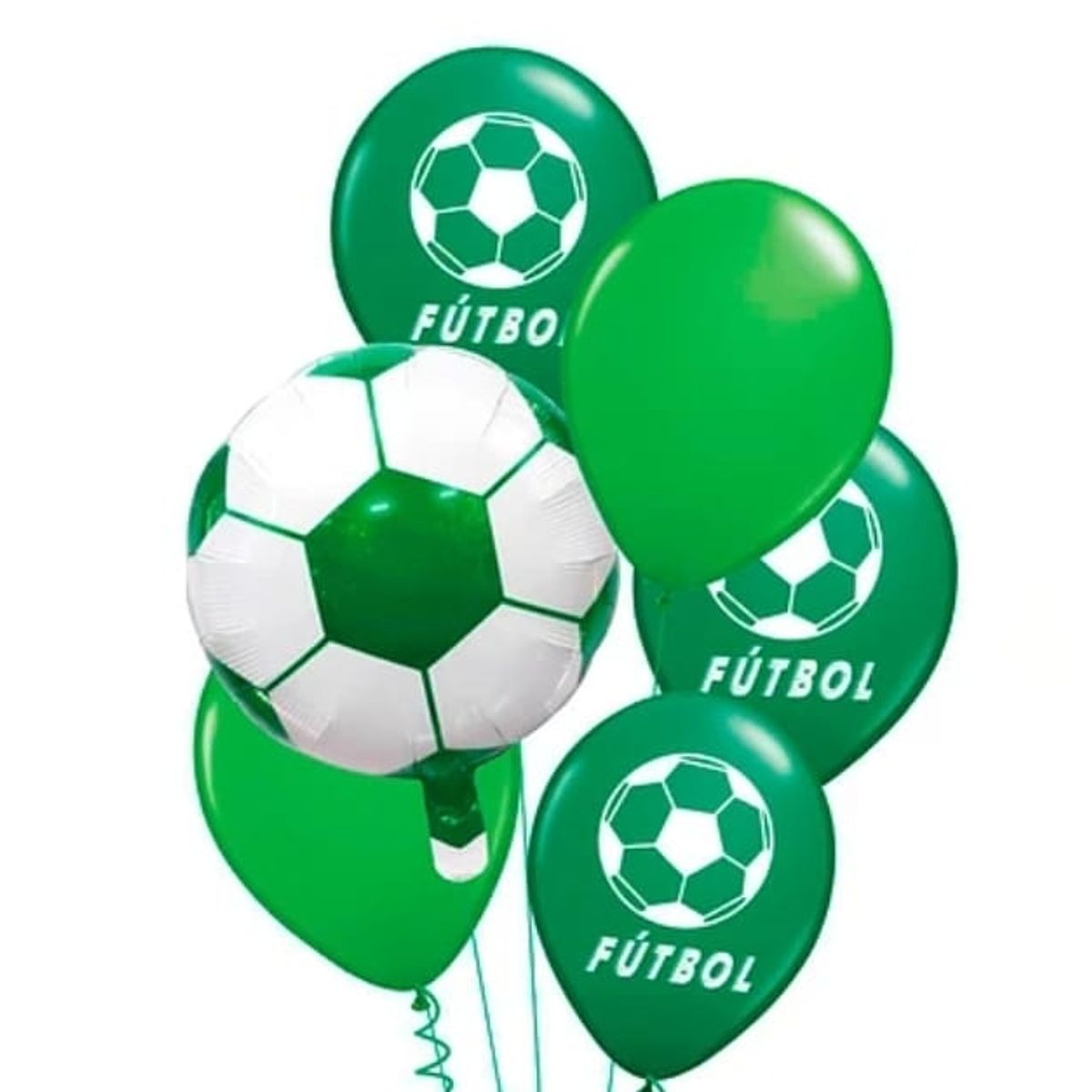 GENERICO - Set Globo Metalico De Futbol 5pcs