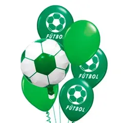 GENERICO - Set Globo Metalico De Futbol 5pcs