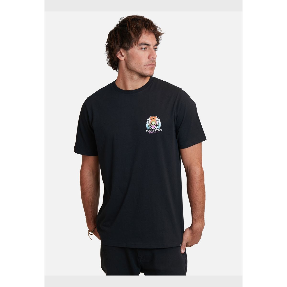 MAUI AND SONS - Polera the faces of the sun ss tees Negro Hombre Maui And Sons