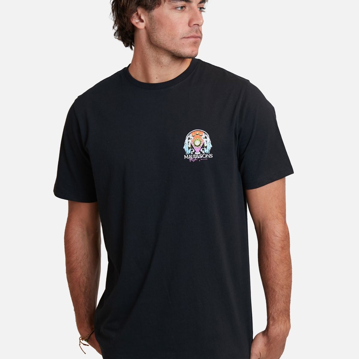 MAUI AND SONS - Polera the faces of the sun ss tees Negro Hombre Maui And Sons