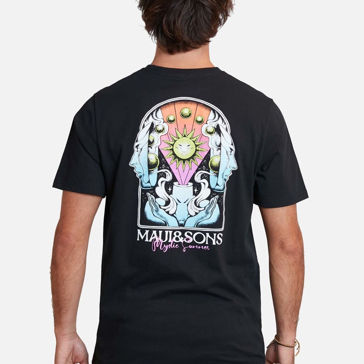 MAUI AND SONS - Polera the faces of the sun ss tees Negro Hombre Maui And Sons