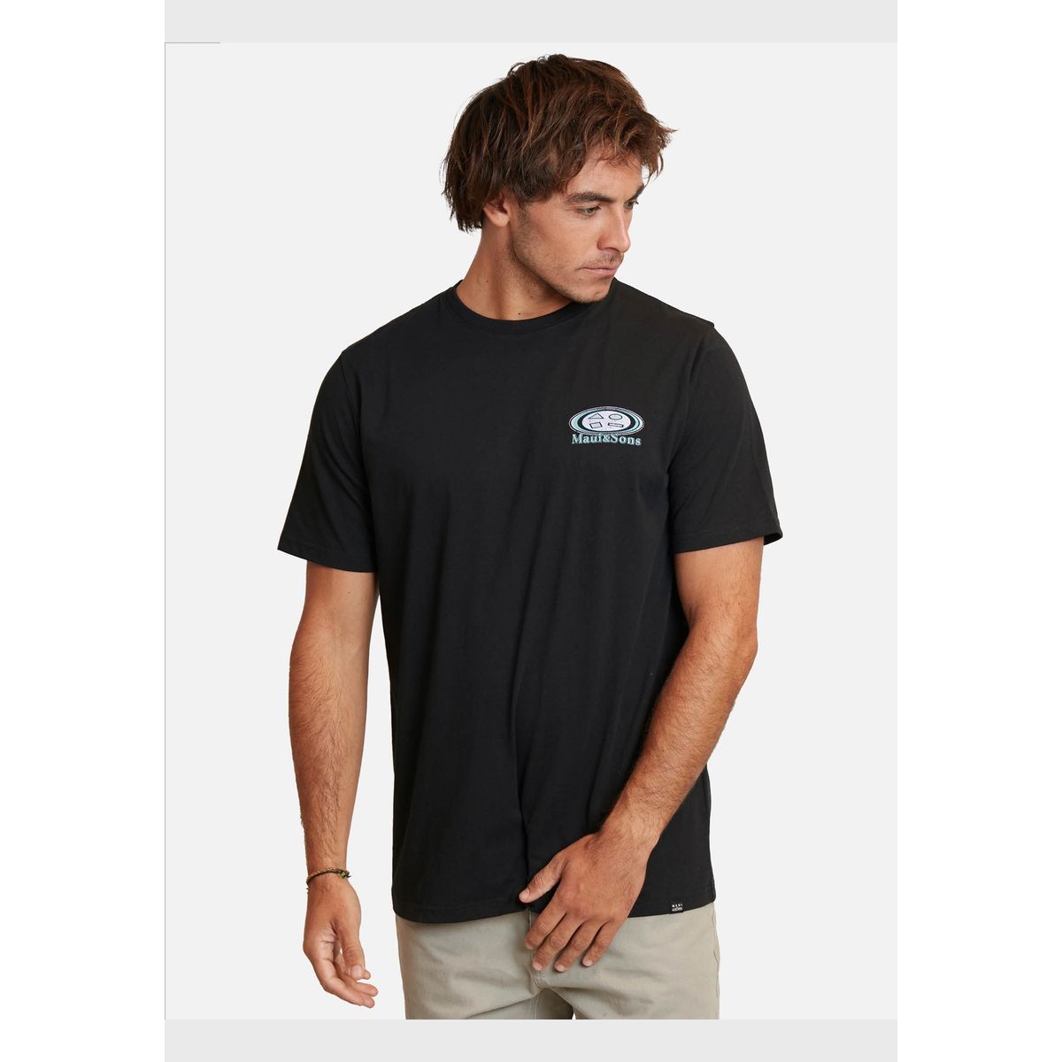 MAUI AND SONS - Polera retro logo ss tees Negro Hombre Maui And Sons