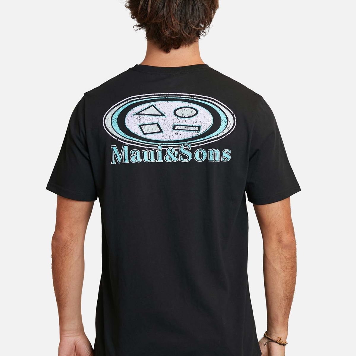 MAUI AND SONS - Polera retro logo ss tees Negro Hombre Maui And Sons