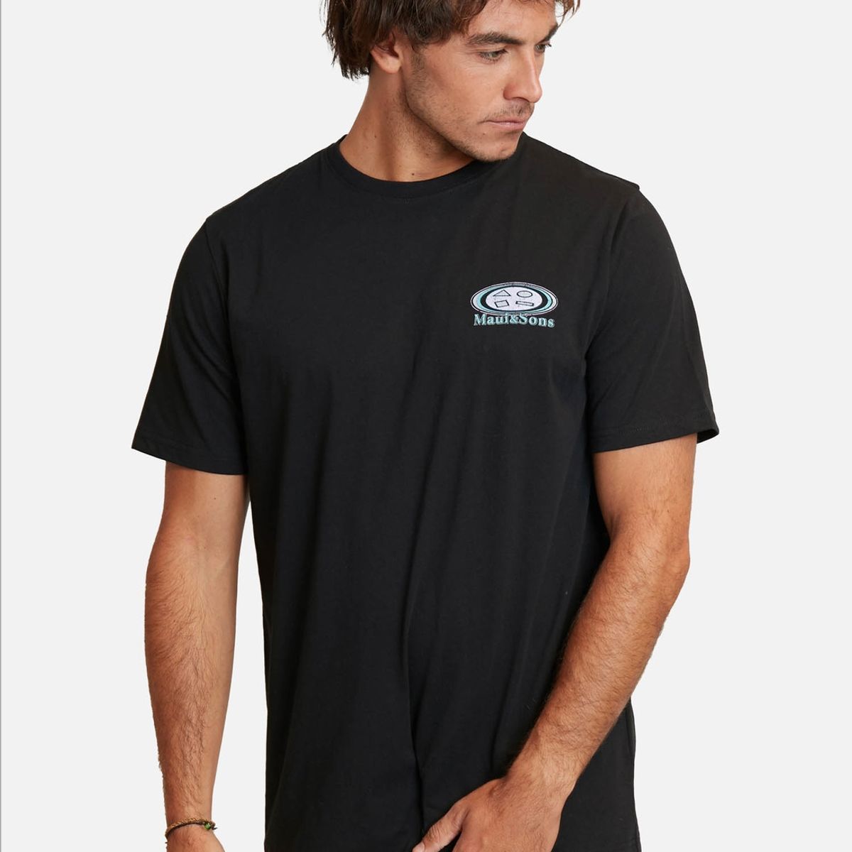MAUI AND SONS - Polera retro logo ss tees Negro Hombre Maui And Sons