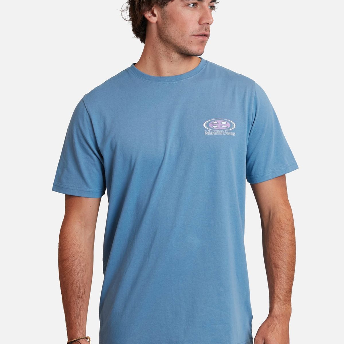 MAUI AND SONS - Polera retro logo tees Celeste Hombre Maui And Sons