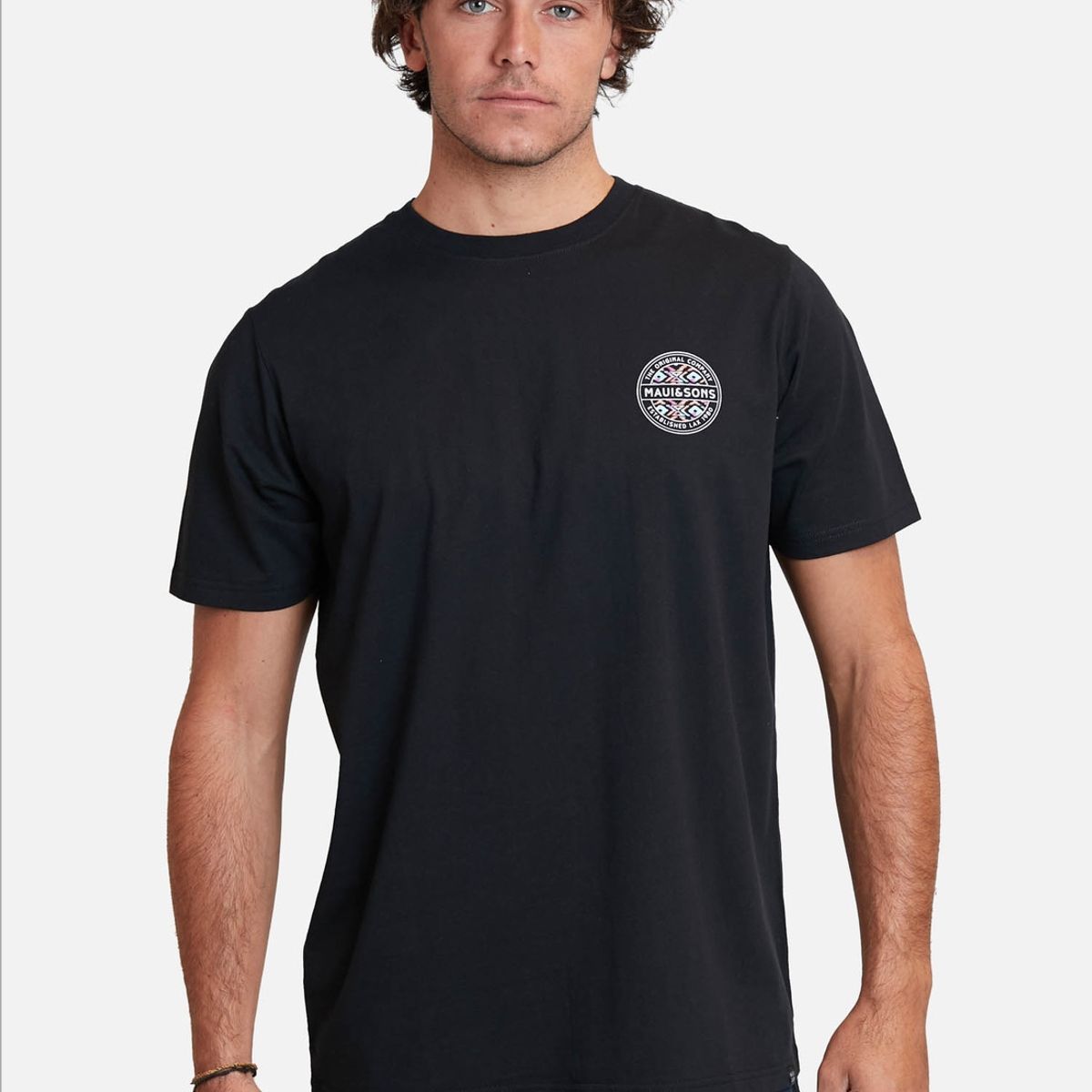 MAUI AND SONS - Polera art etnica desing ss tees Negro Hombre Maui And Sons