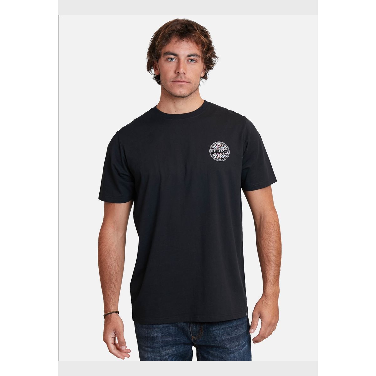MAUI AND SONS - Polera art etnica desing ss tees Negro Hombre Maui And Sons