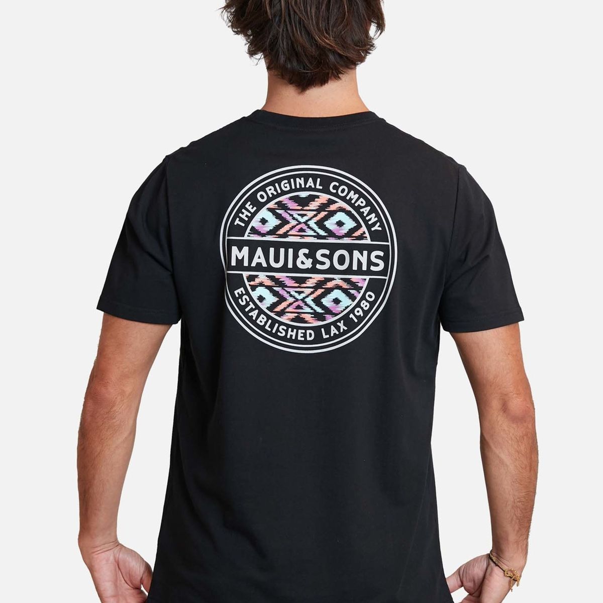 MAUI AND SONS - Polera art etnica desing ss tees Negro Hombre Maui And Sons