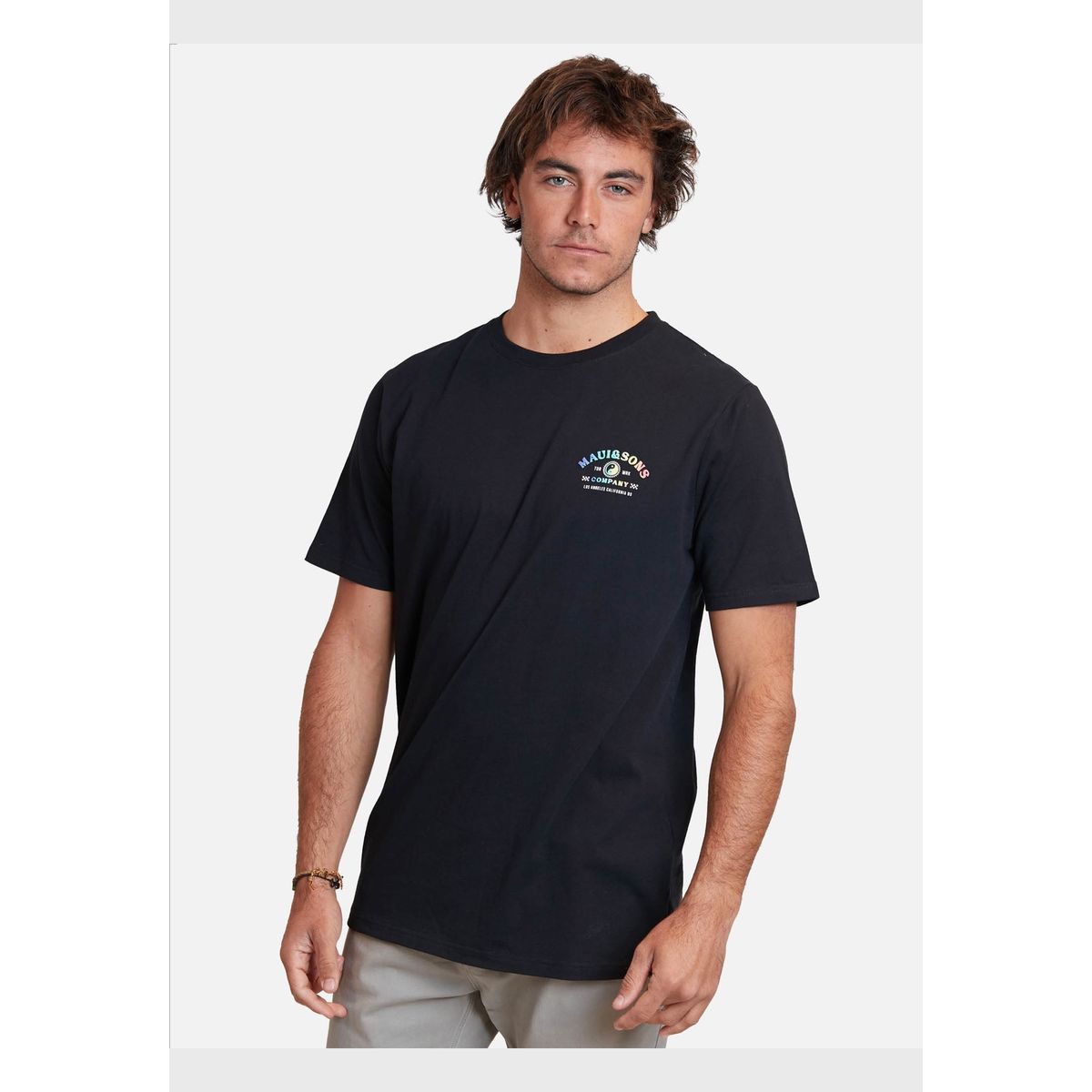MAUI AND SONS - Polera Gradient Puff Tees Negro Hombre Maui And Sons