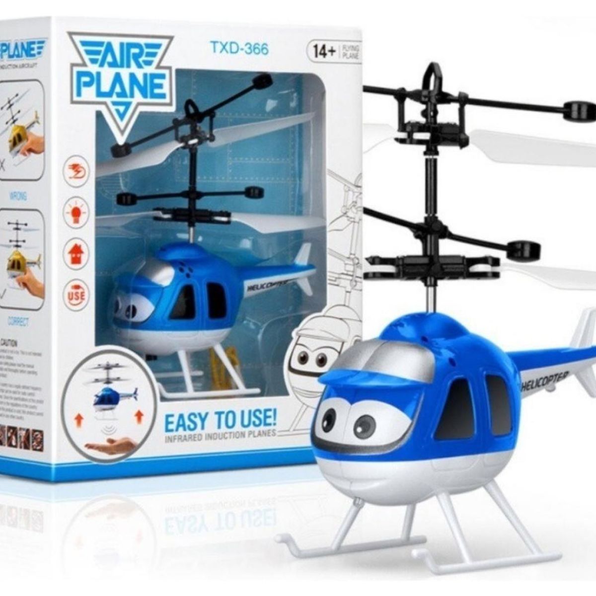 GENERICO - Drone Mini Helicóptero Con Sensor Recargable Juguete Azul