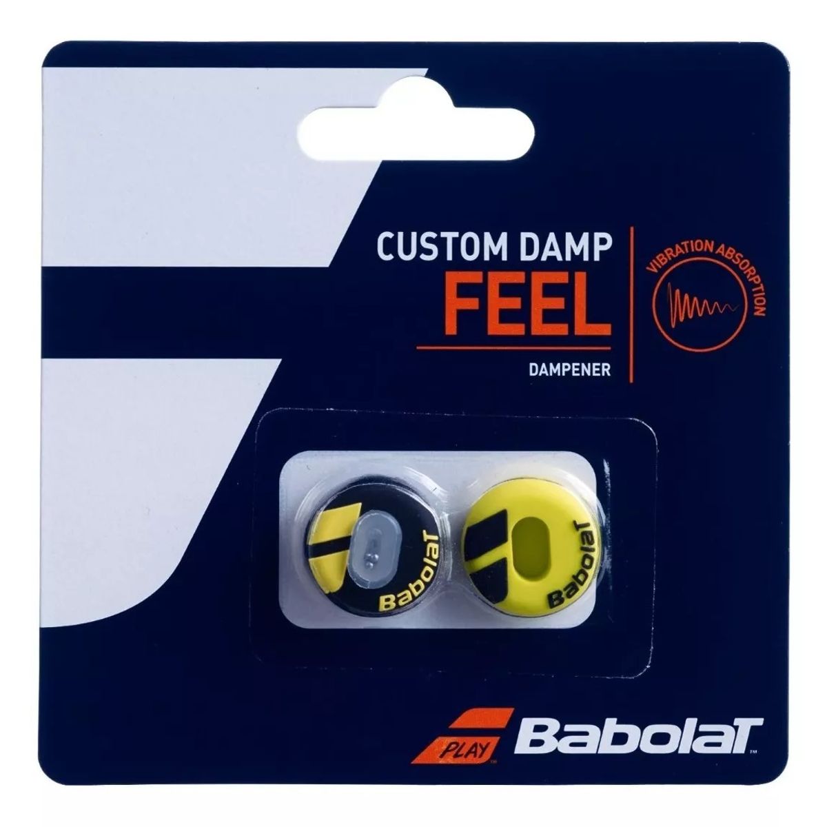 BABOLAT - Antivibrador Babolat Custom Damp NegroAmarillo X2