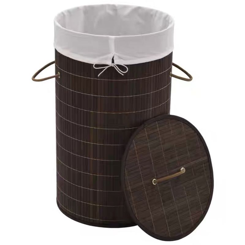 GENERICO - Cesto Canasto Ropa Sucia Bambu Organizador Bambú 60cm