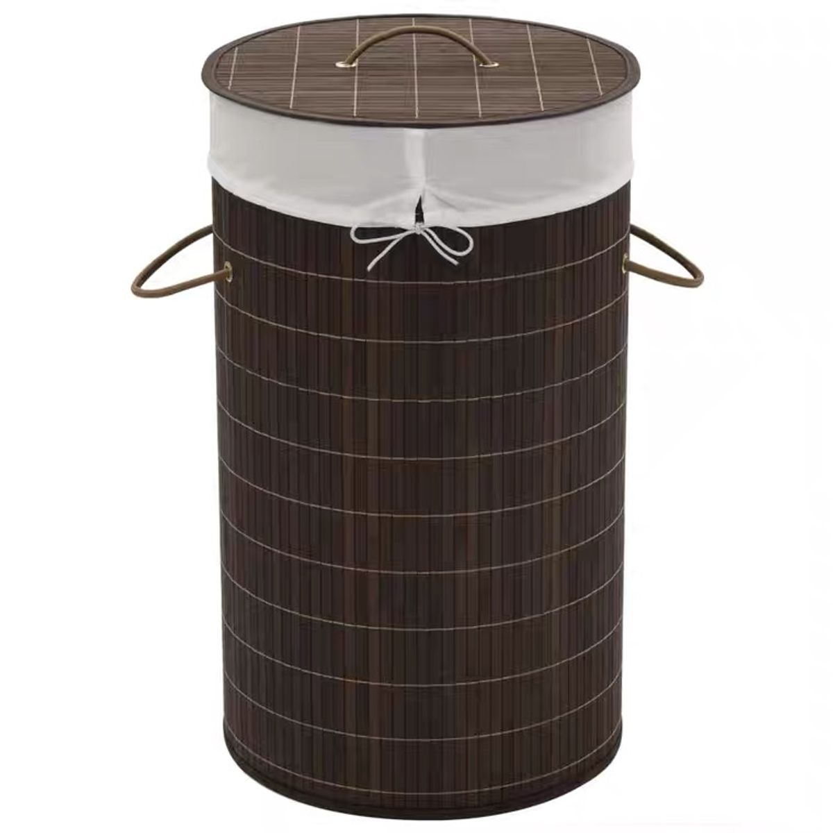 GENERICO - Cesto Canasto Ropa Sucia Bambu Organizador Bambú 60cm