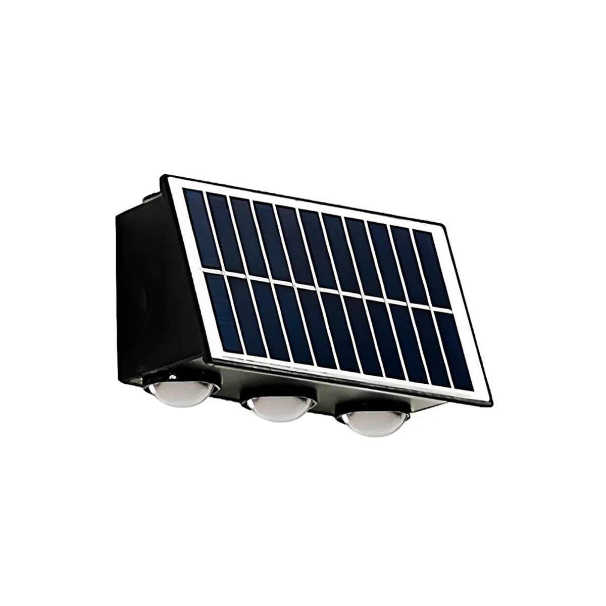 GENERICO - Aplique Solar Muro Exterior Diseño Moderno Luz Cálida 6 Leds